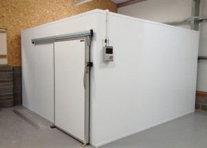 Farm shop chiller room, Wiltshire